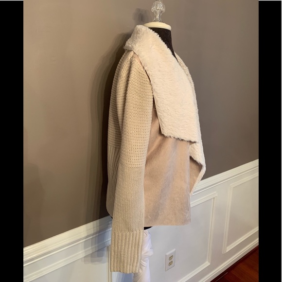 ✨Faux Suede & Fur Cardigan Sweater ✨New Arrival❣️ - Picture 6 of 6